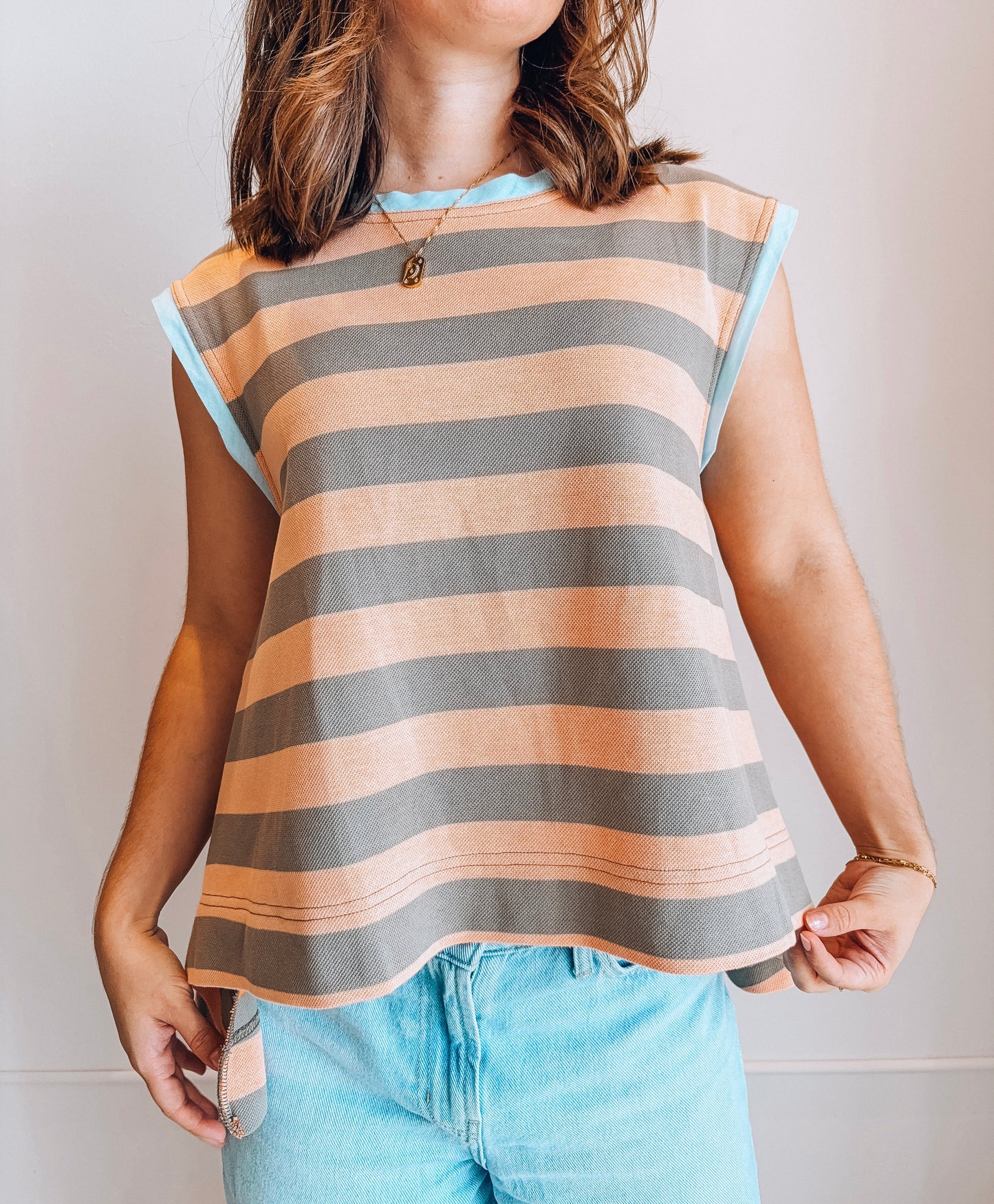 Orange Strippes Top