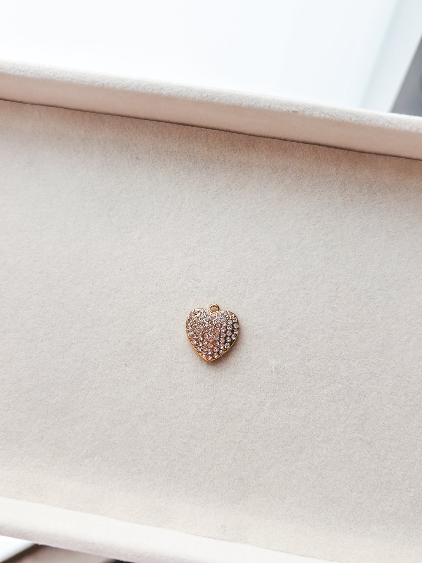 Rhinstone Heart Charm