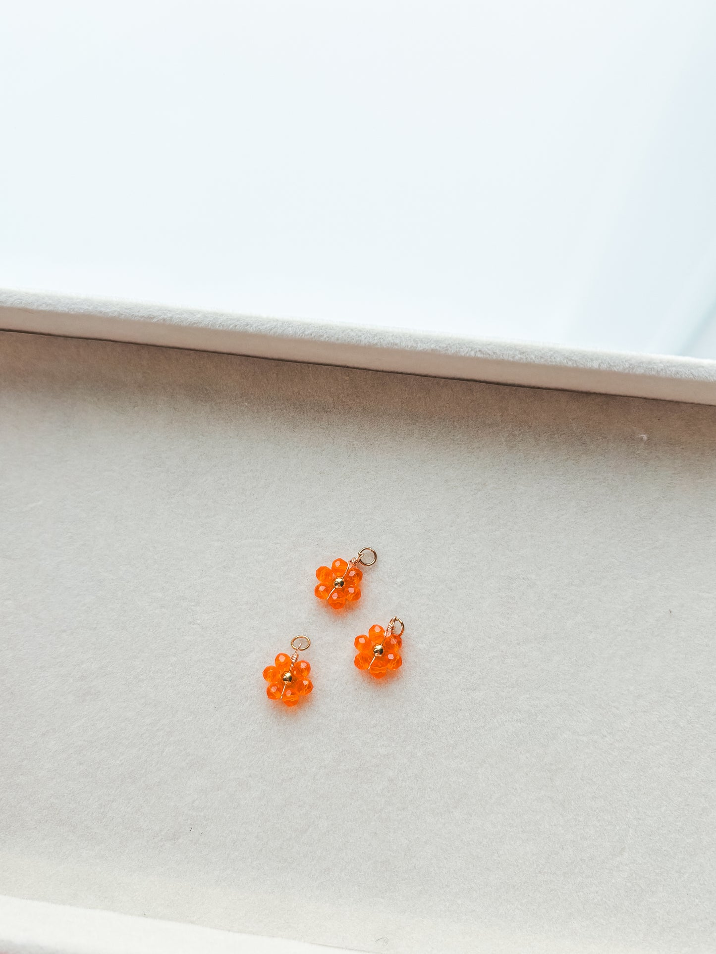 Orange Flower Charm