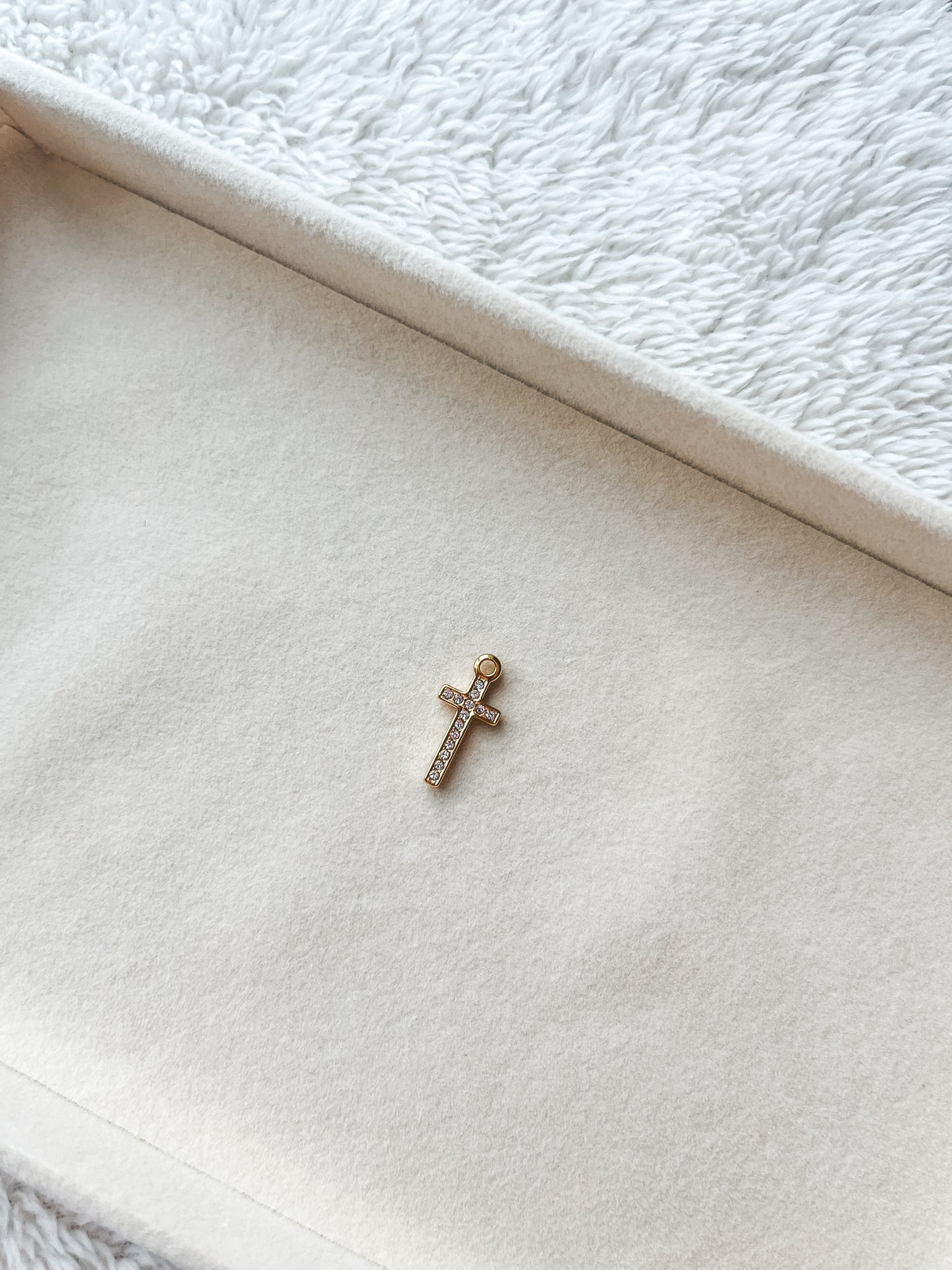 Rhinstone Cross Charm