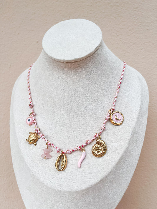Pink Charm Necklace