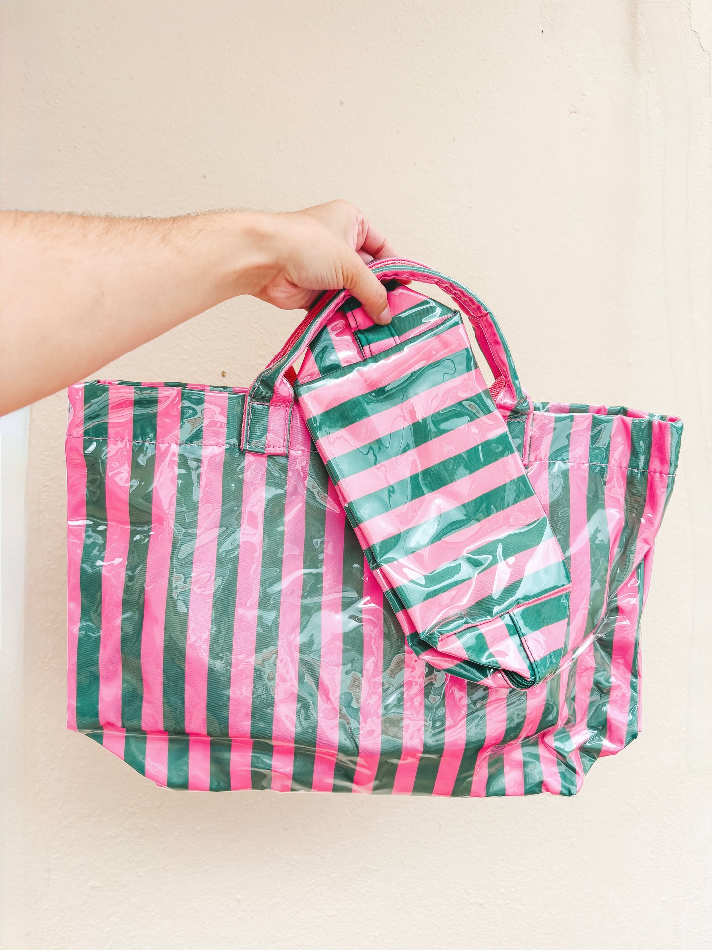 Green & Pink Bag Set