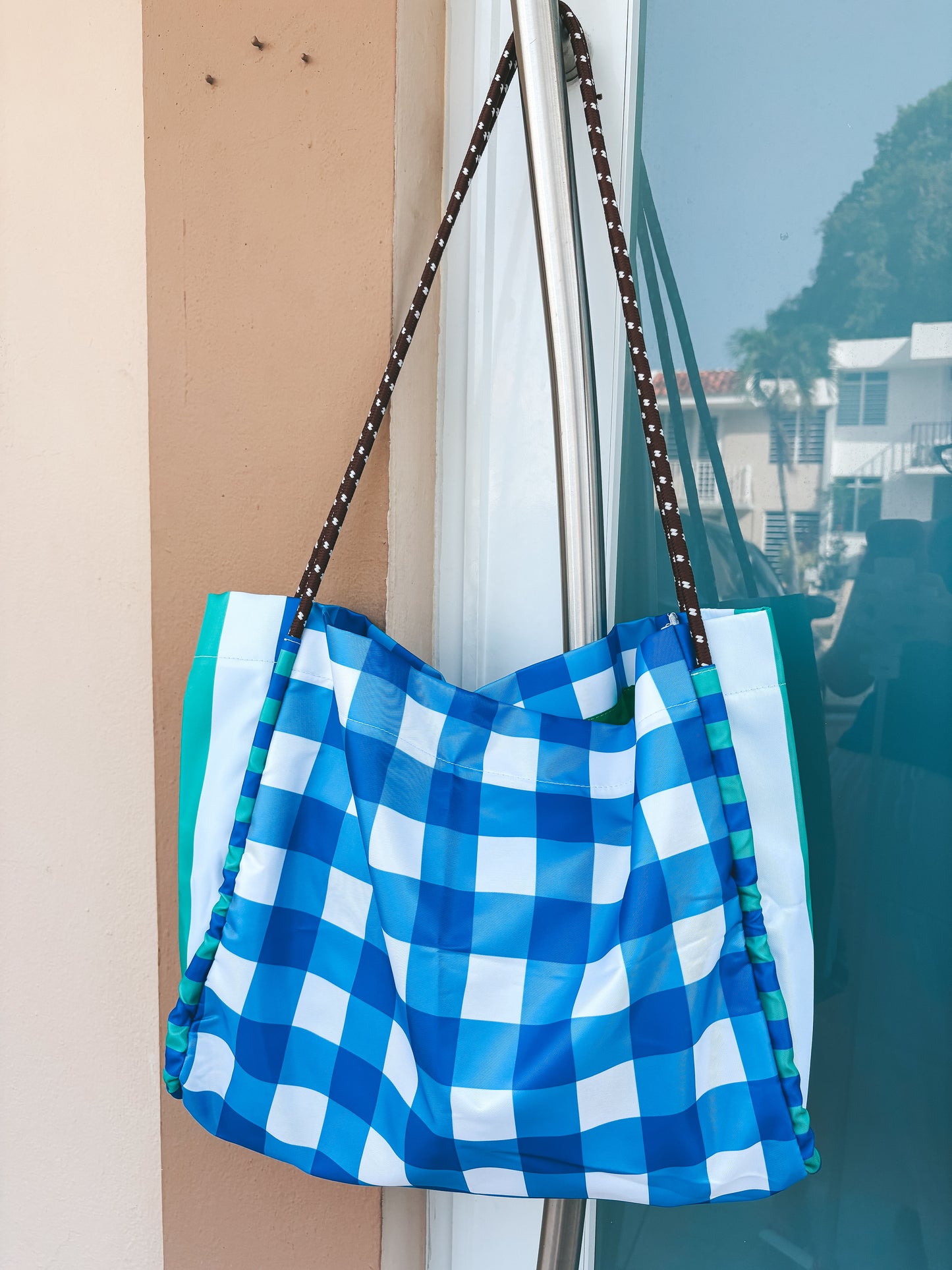 Blue & Green Beach Bag