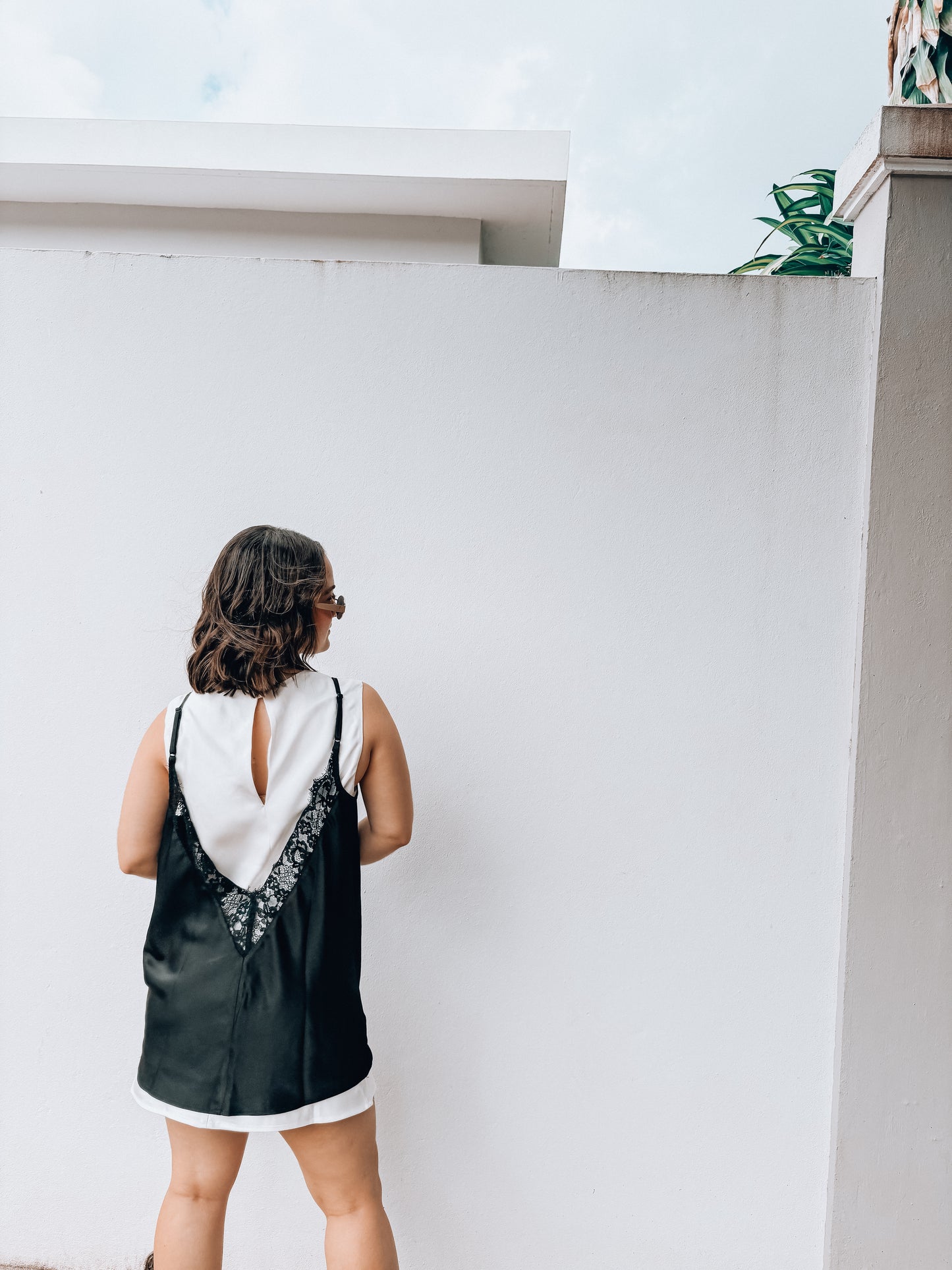 Black & White Lace Dress