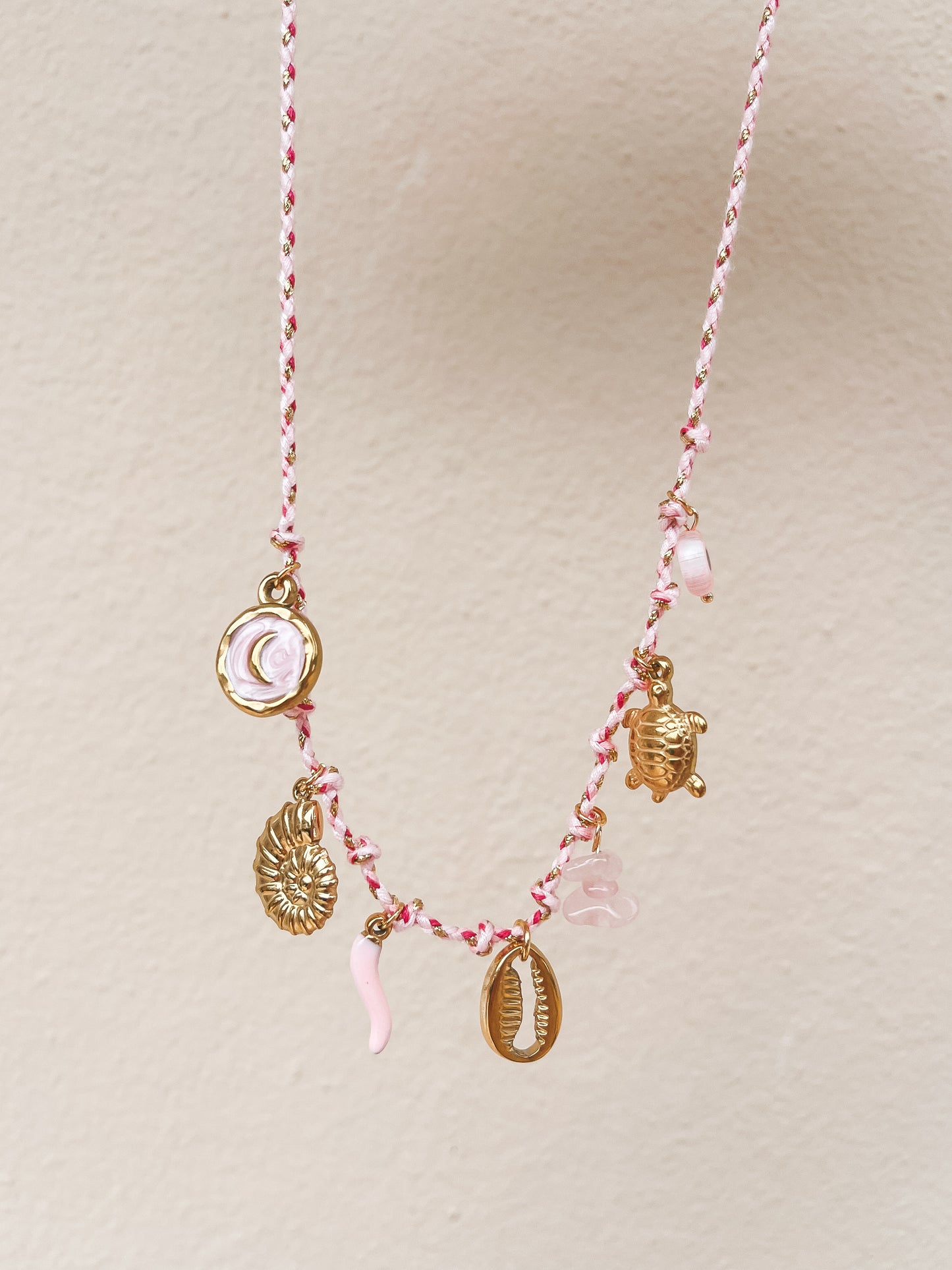 Pink Charm Necklace