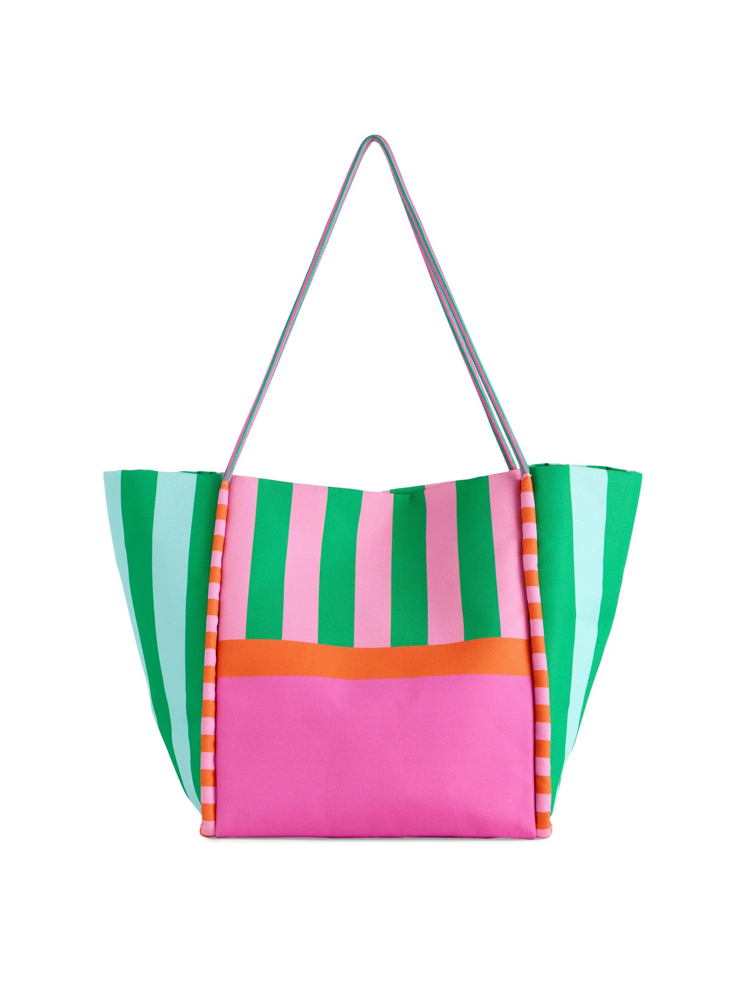 Green & Pink Beach Bag