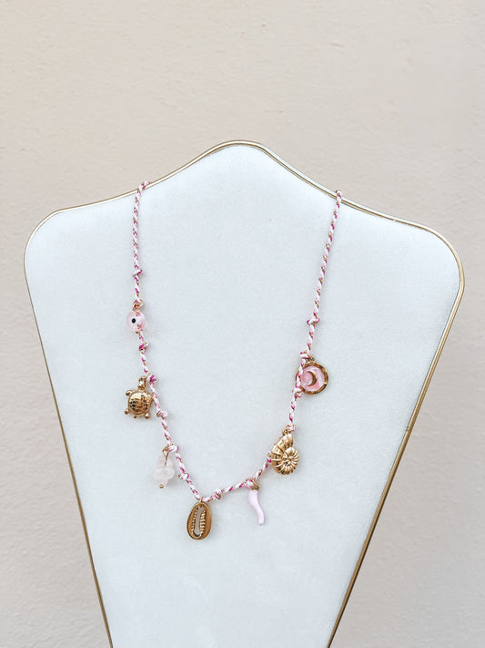 Pink Charm Necklace